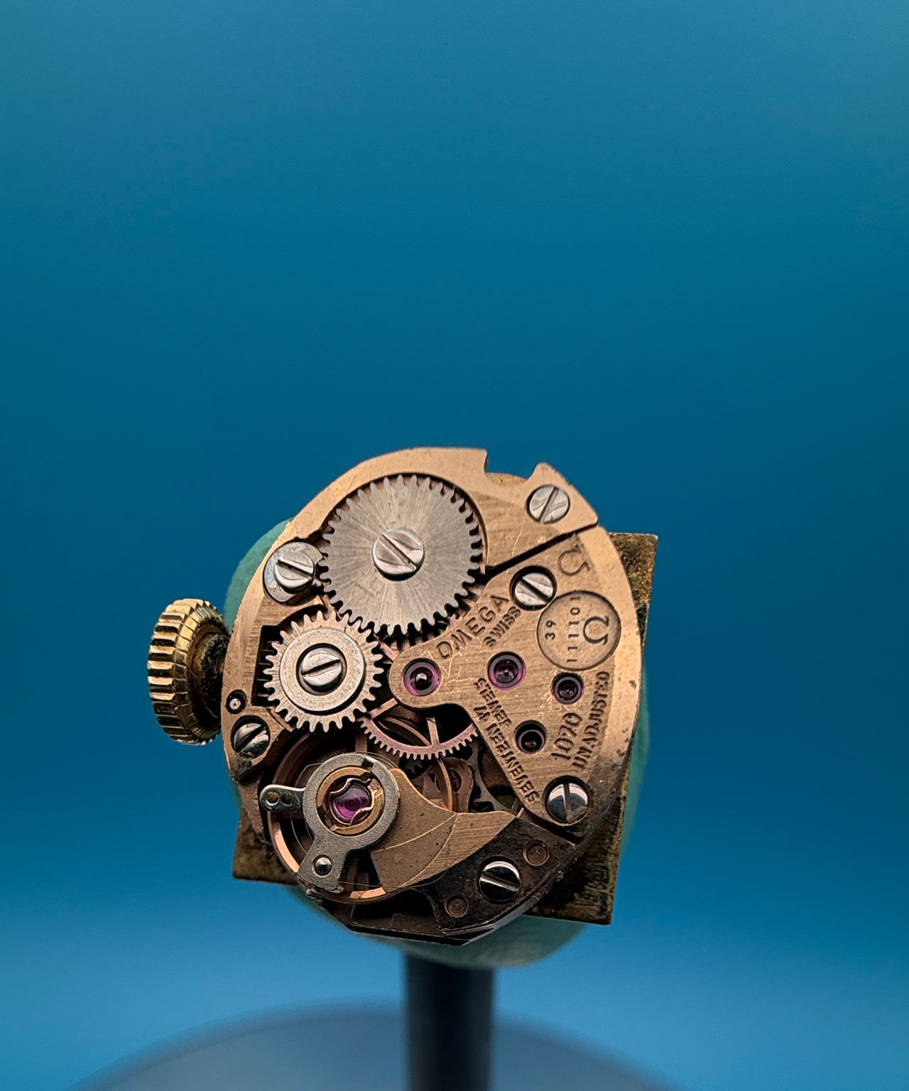 Omega Calibre 1070 Watch Movement working with Signed Crown and dial