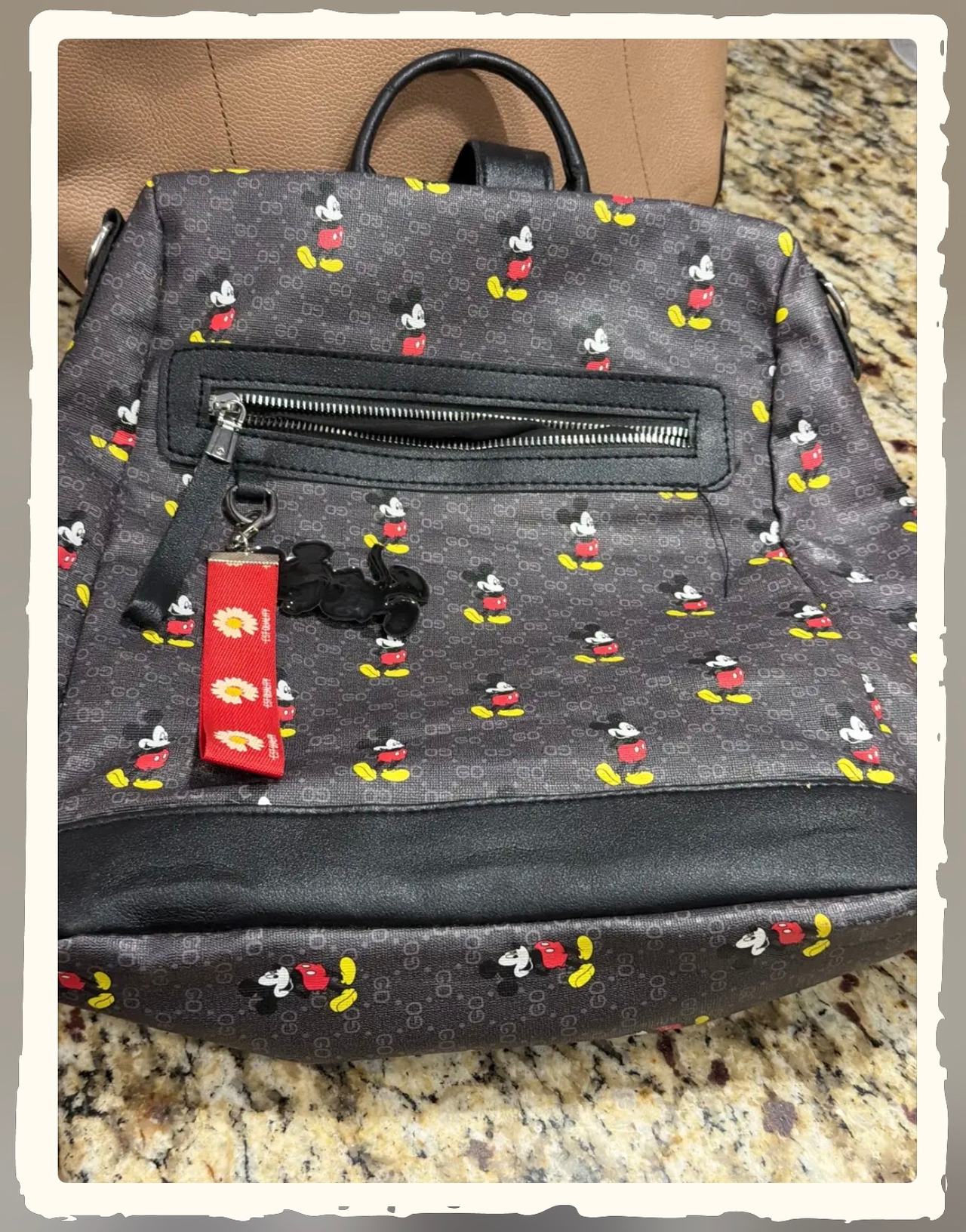 Mickey Mouse Print Mini Backpack