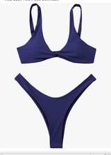 Shein Twist Front High Cut Bikini Set - Image 2