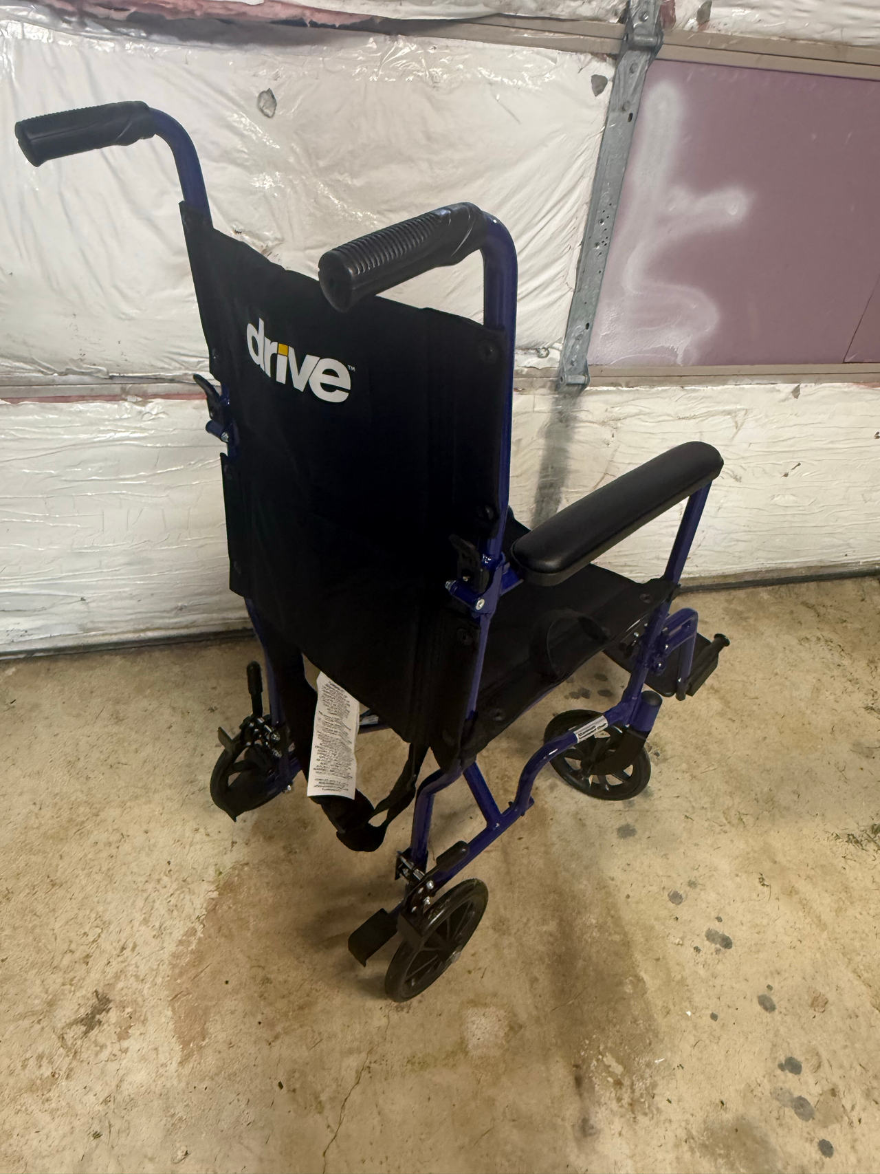 Drive Medical Lightweight Expedition Transport Chair with Hand Brakes