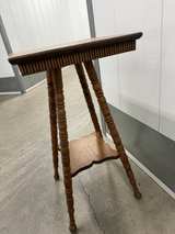 Victorian Tiger Oak Two-Tier Side Table - Image 2