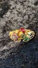 Vintage Fruit Salad Glass Bead Clip-On Earrings - Image 2