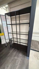 IKEA VITTSJÖ Glass Shelf Unit Black - Image 2