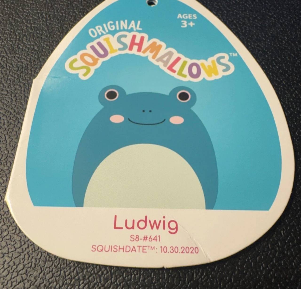 Squishmallows Ludwig the Teal Frog 8-inch Replacement Tag
