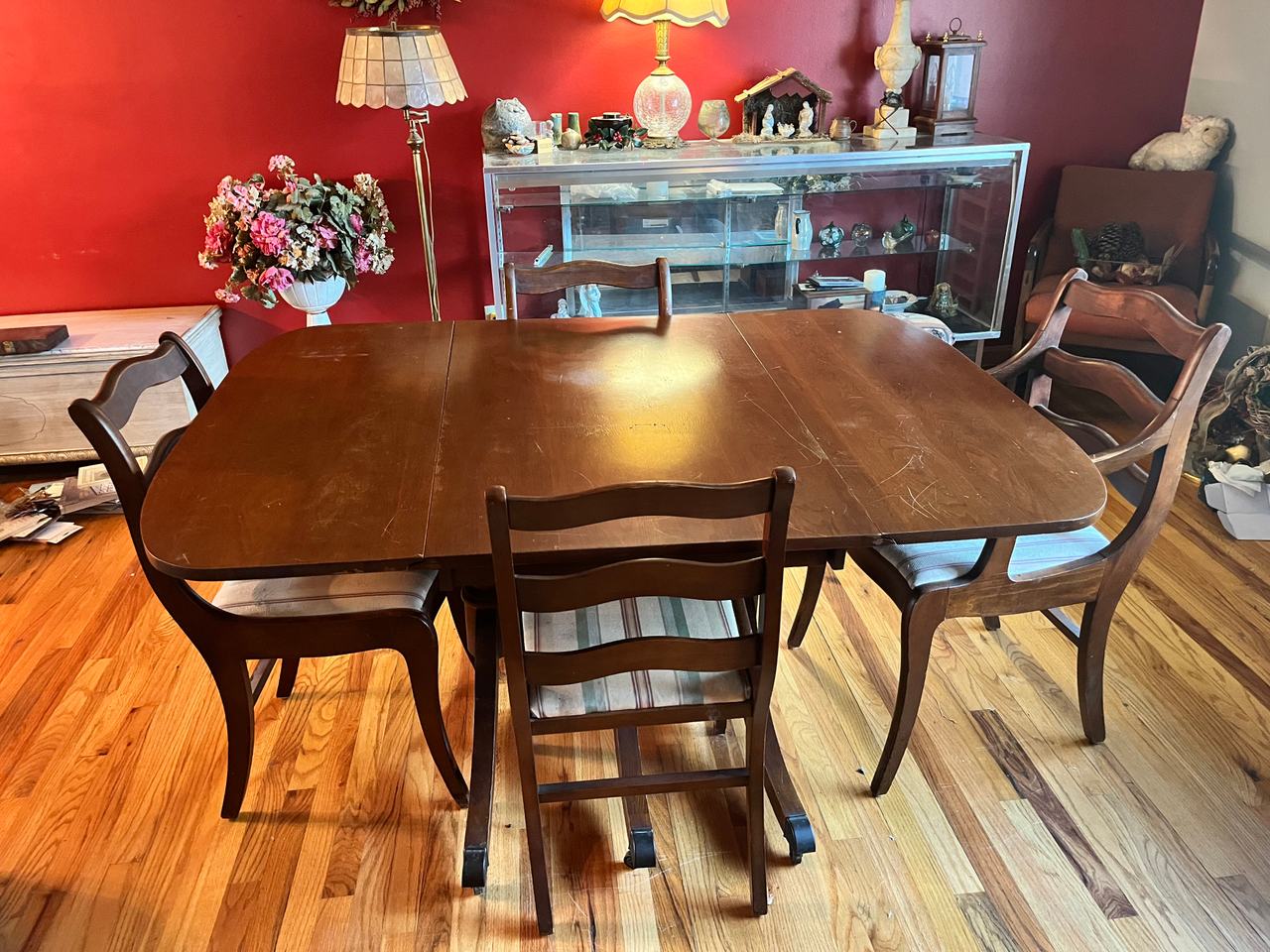 Vintage Wooden Dining Table Set