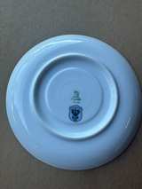 Vintage Fruit Pattern Porcelain Saucer with Gold Rim - Image 3