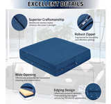 6-Pack PureFit Waterproof Outdoor Cushion Covers, 24x22 inch, Navy - Image 2