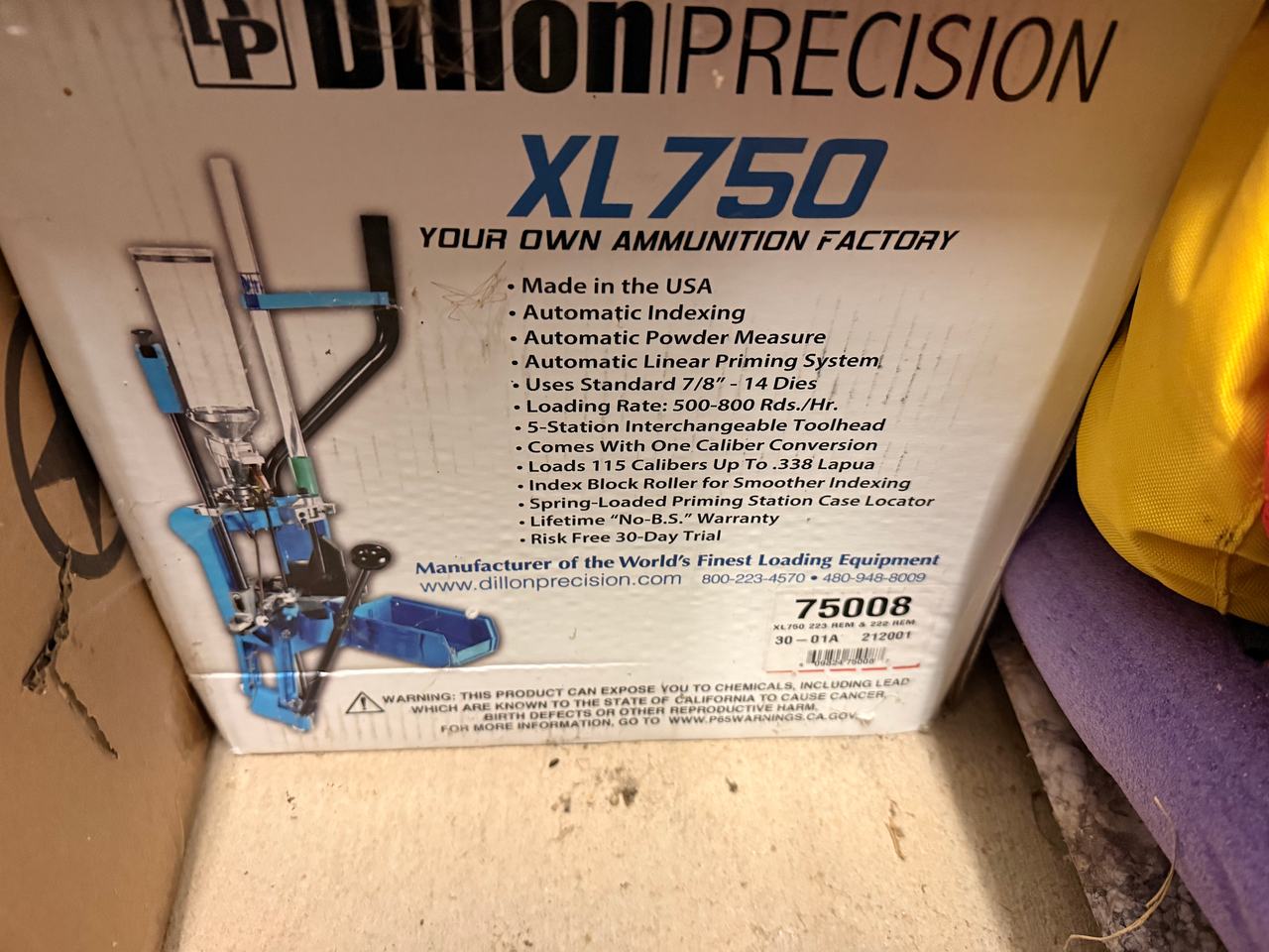 Dillon Precision XL 750 Reloader with .223 Conversion Kit 75008 - Brand New