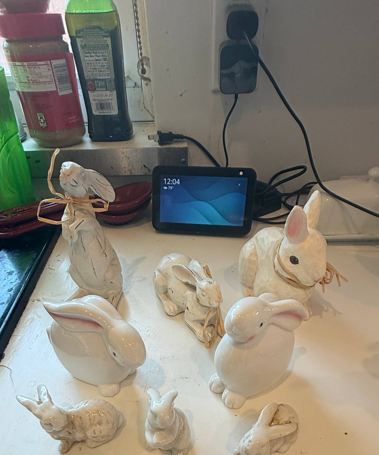 Assorted Decorative Bunny Figurine Set