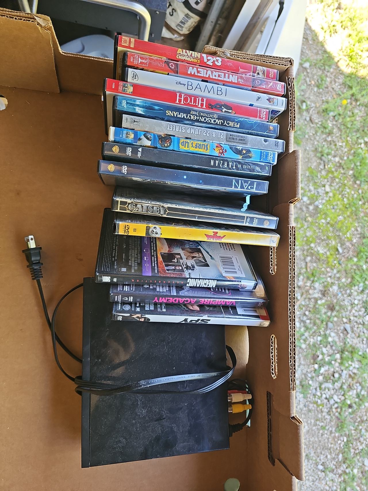 Sony DVD Player with Assorted DVD Movies
