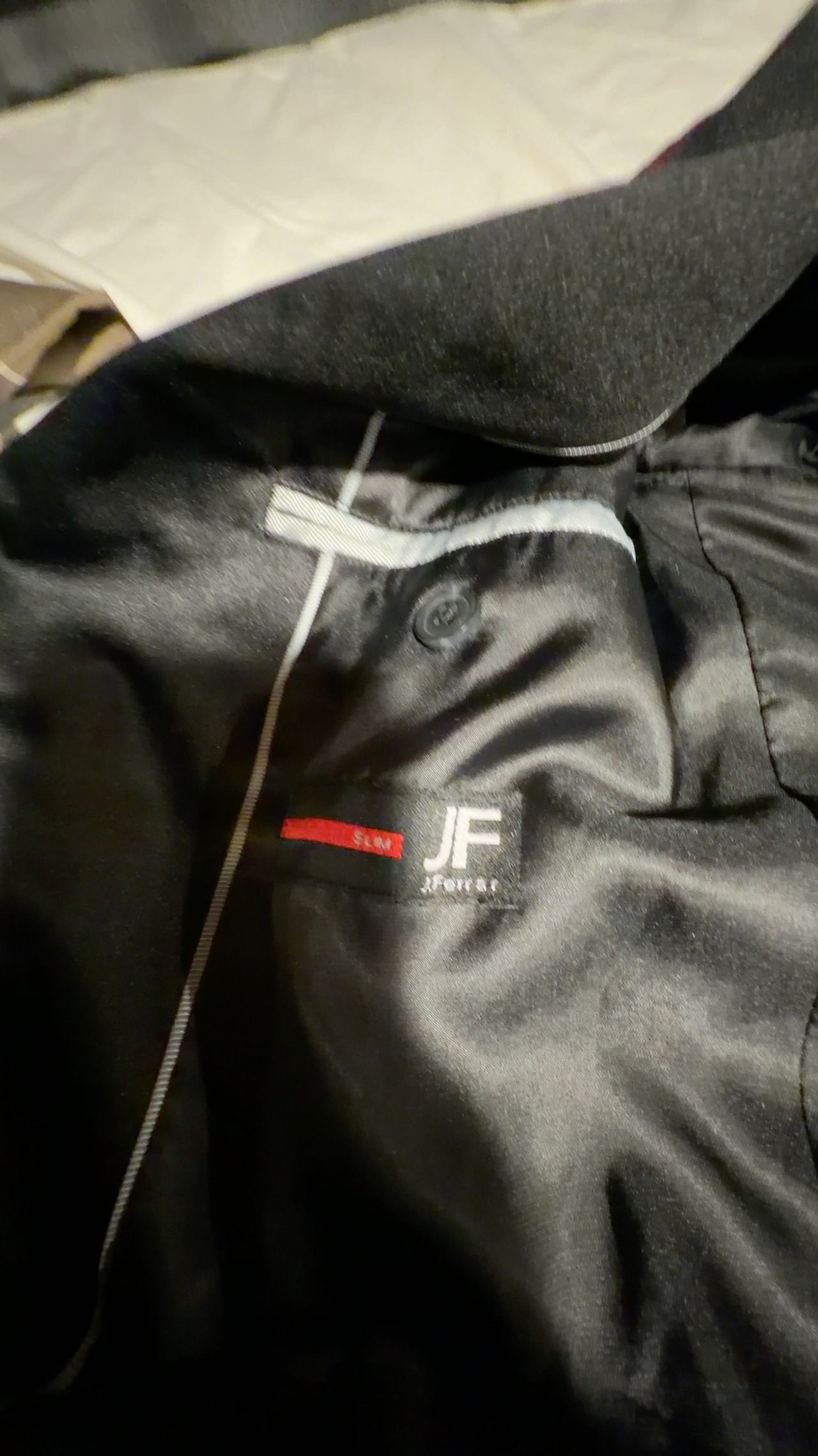 J. Ferrar Black Slim Fit Blazer
