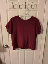 Christie & Jill Burgundy Satin Blouse - Image 4