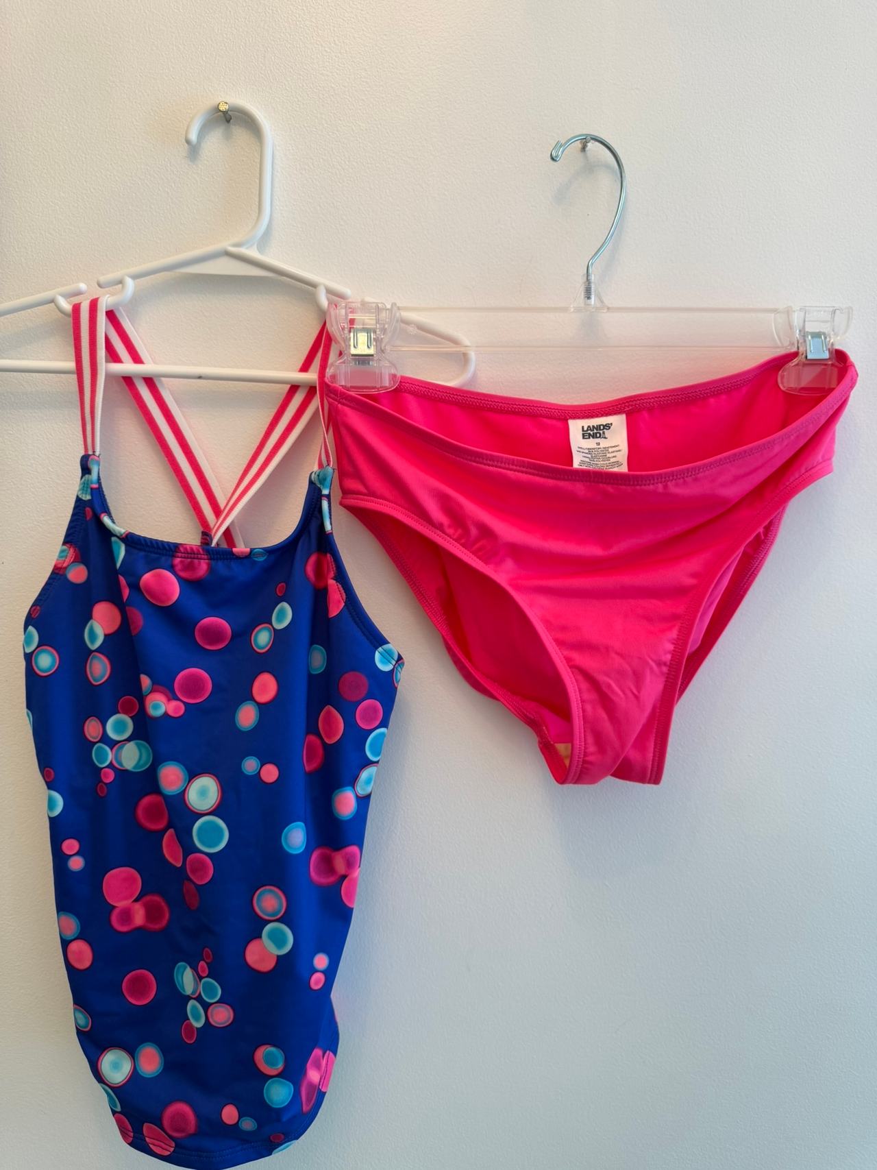 Lands' End Girls Swimsuit Set Girls Size 12