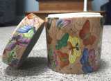 Vintage Chinese Butterfly Porcelain Tea Caddy Jar - Image 1
