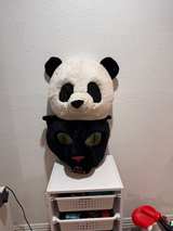 Furry Panda & Black Cat Head Mascot Costume - Image 4
