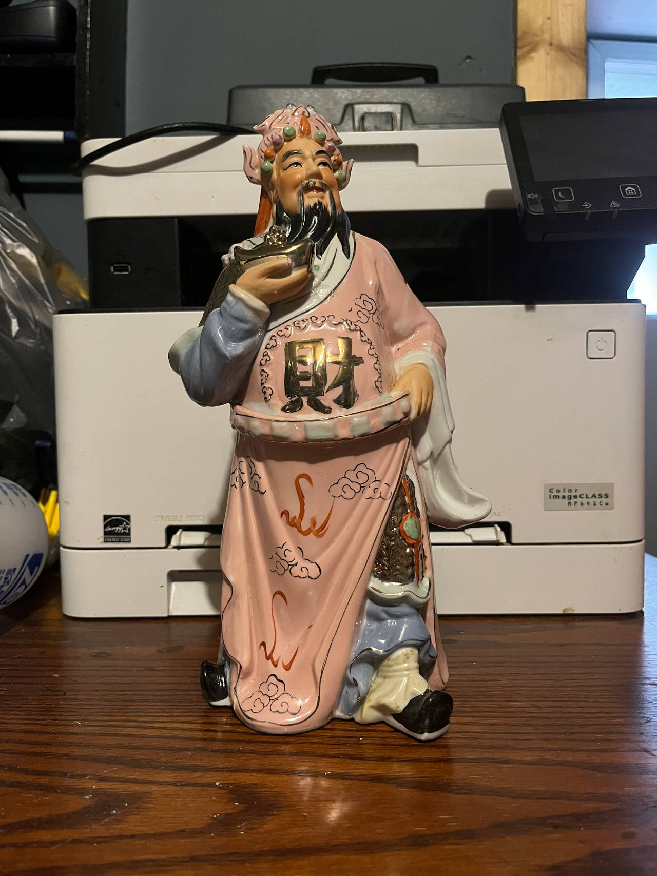 Vintage Chinese Porcelain Cai Shen God of Wealth Figurine