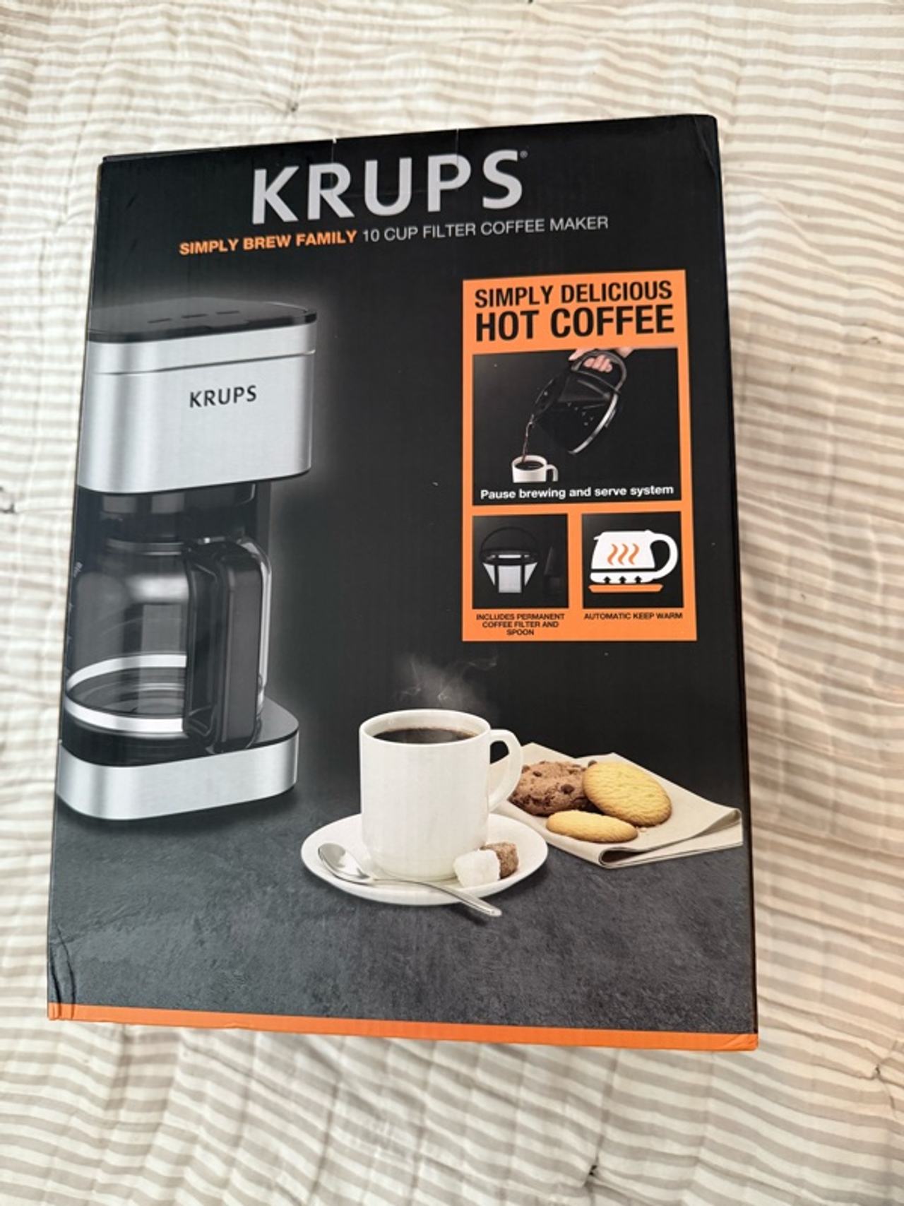Krups Simply Brew 10-Cup Stainless Steel Coffee Maker