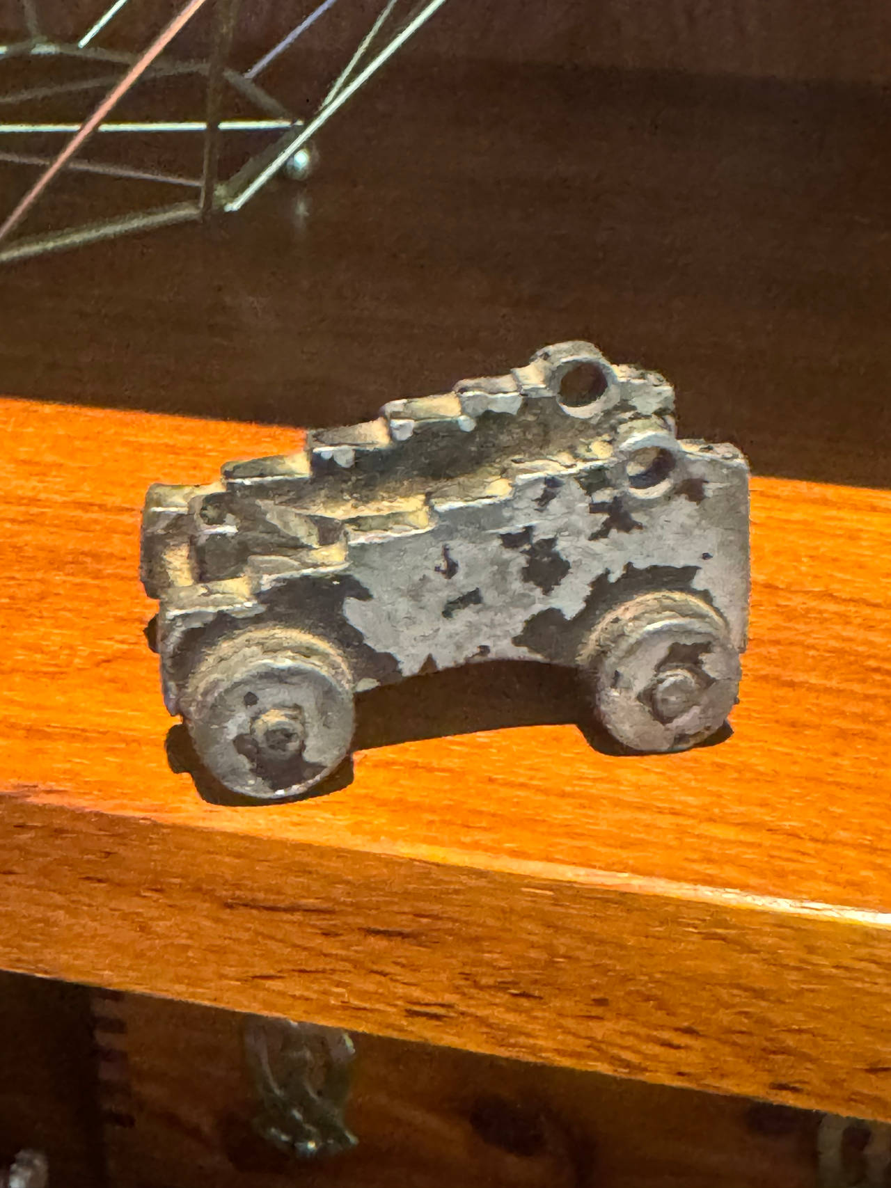 R. & Co. Antique Cast Iron Toy Cannon Carriage