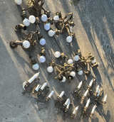 Vintage Ornate Brass Wall Sconces Lot - Image 1