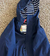 Hanna Andersson Navy Blue Hooded Rain Jacket size 140 - Image 1