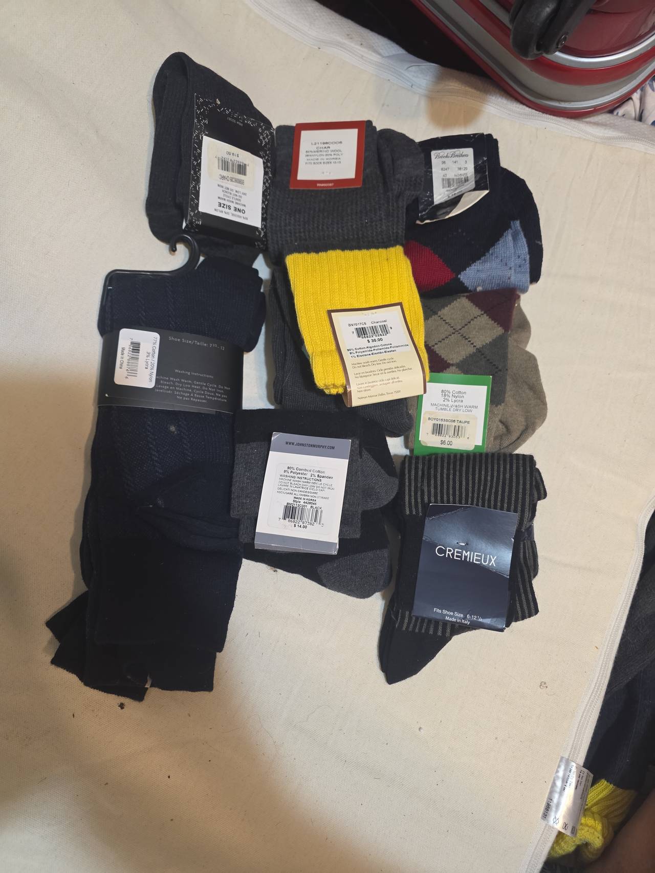 9 Pairs Men's Luxury Merino Wool Dress Socks