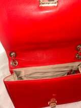 Valentino Alice Diamond Leather Shoulder Bag Red - Image 3