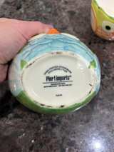 Pier One Owl Shaped Ceramic Measuring Cups and Spoon Holder  - Image 6