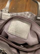 Coach Signature Soho Tote Metallic Silver - Image 4