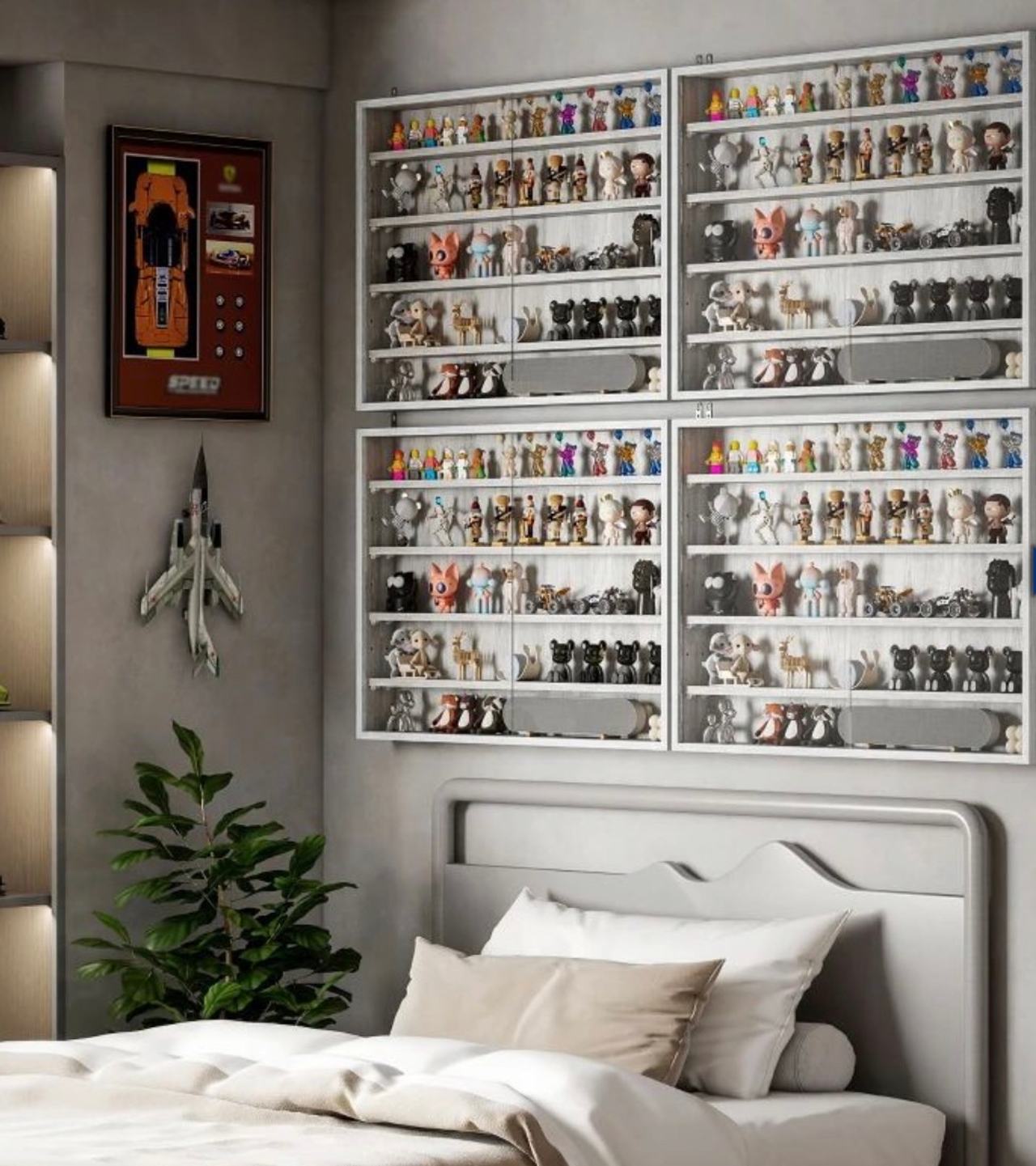 Wall Mounted Acrylic Display Case for Minifigures and Collectibles