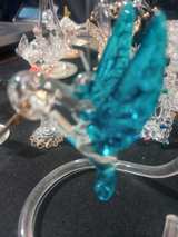 Hand Blown Glass Hummingbird Figurine with Stand - Image 3