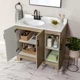 Glacier Bay Everdean 36 in. Bath Vanity in Natural Oak - Image 5