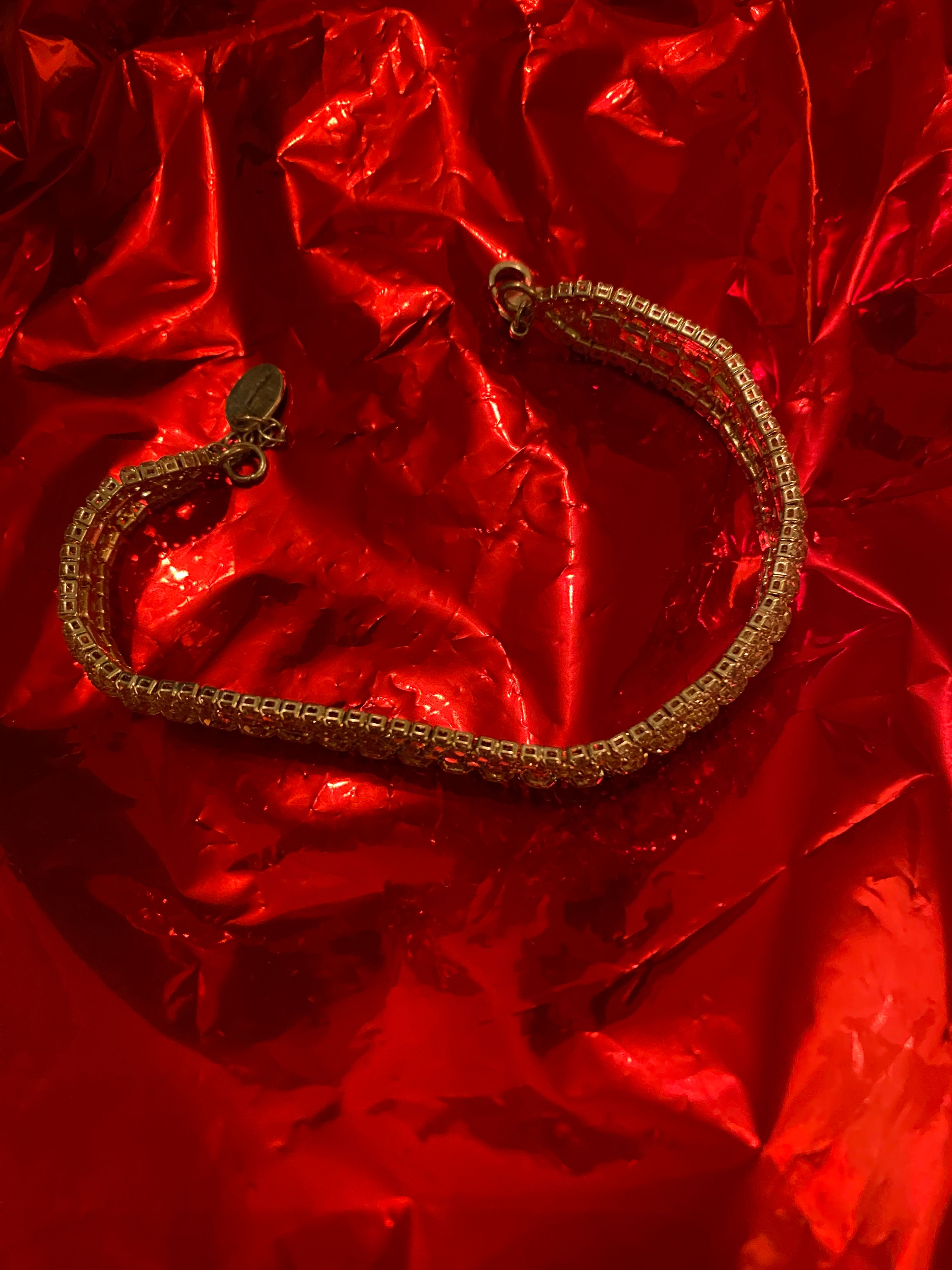 Gold Tone CZ Tennis Bracelet - Image 5