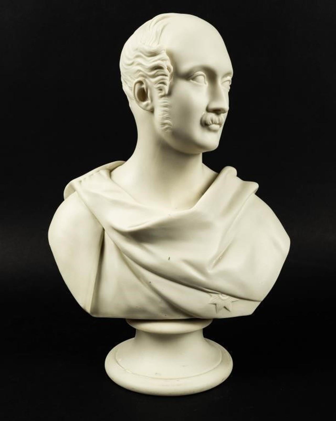 Antique Parian Ware Bust of Prince Albert. Circa 1850.