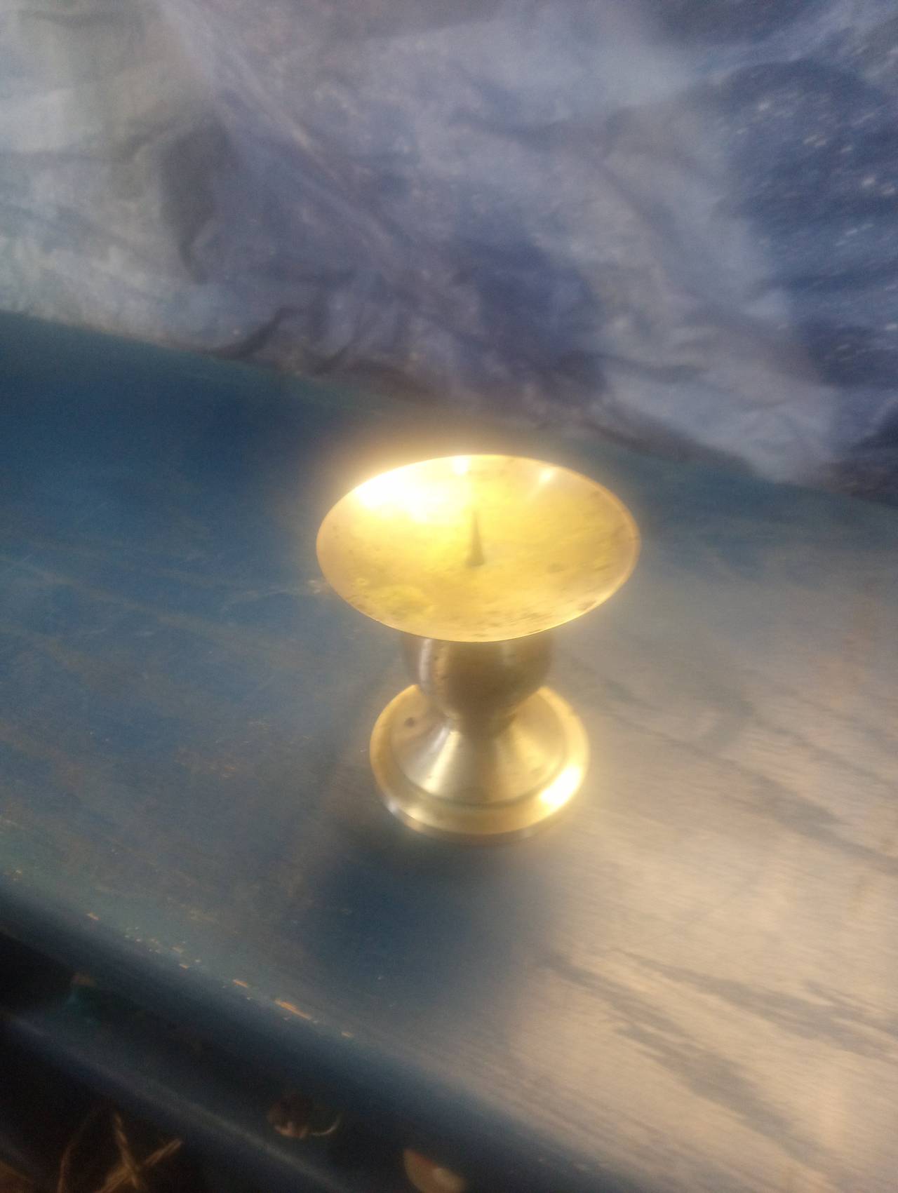 Vintage Brass Pricket Candle Holder