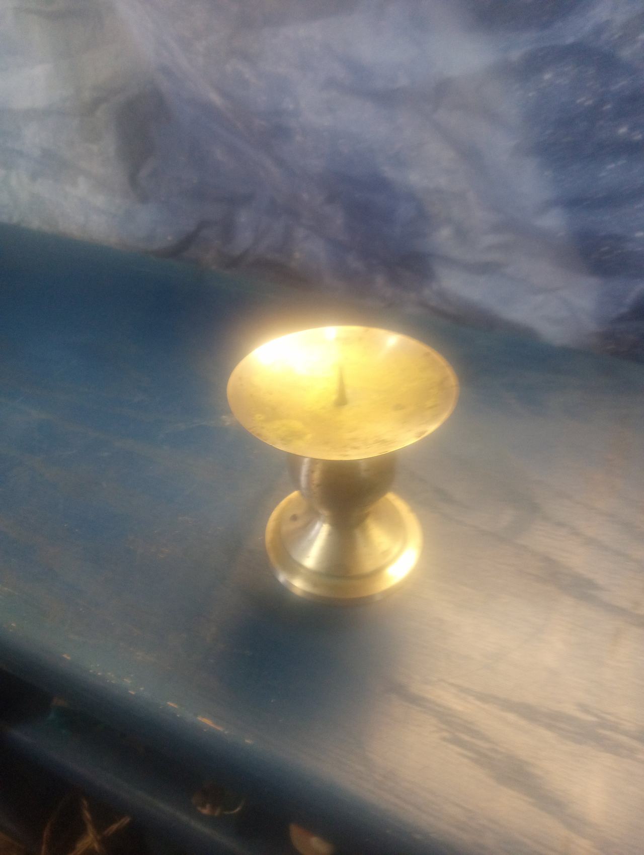 Vintage Brass Pricket Candle Holder