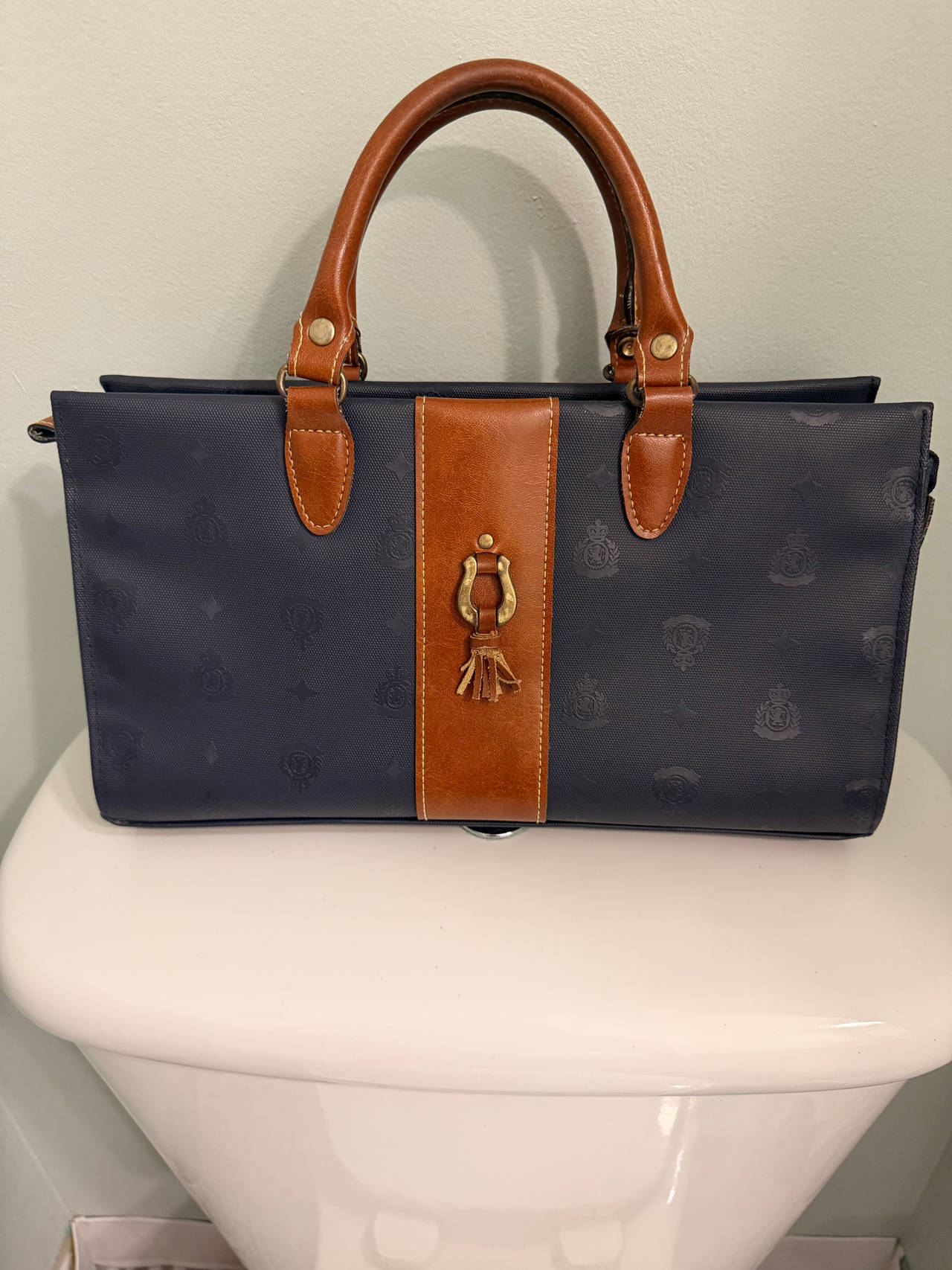 Liz Claiborne Vintage Monogram Satchel Bag