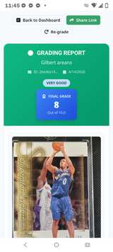 Gilbert Arenas Superstar Exclusives Basketball Card - Image 2