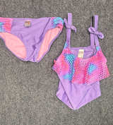 Cat & Jack Girls' Mesh Ruffle Tankini Set - Image 1