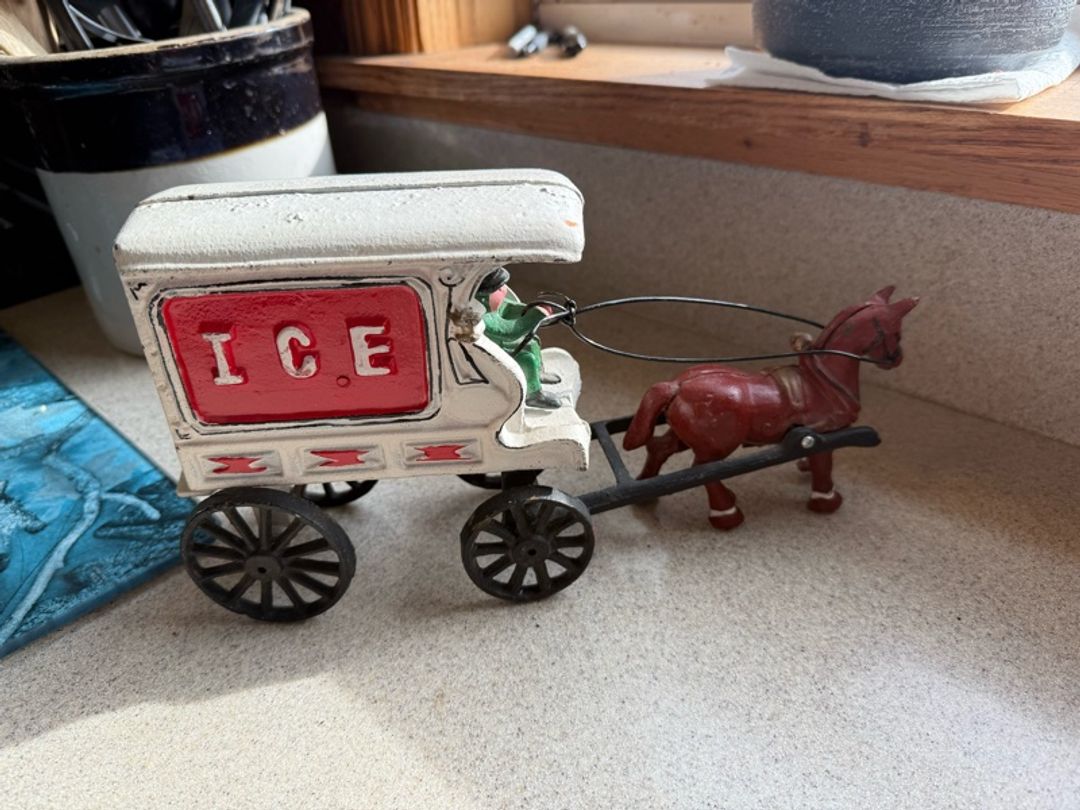Kenton Cast Iron Horse Drawn Ice Wagon