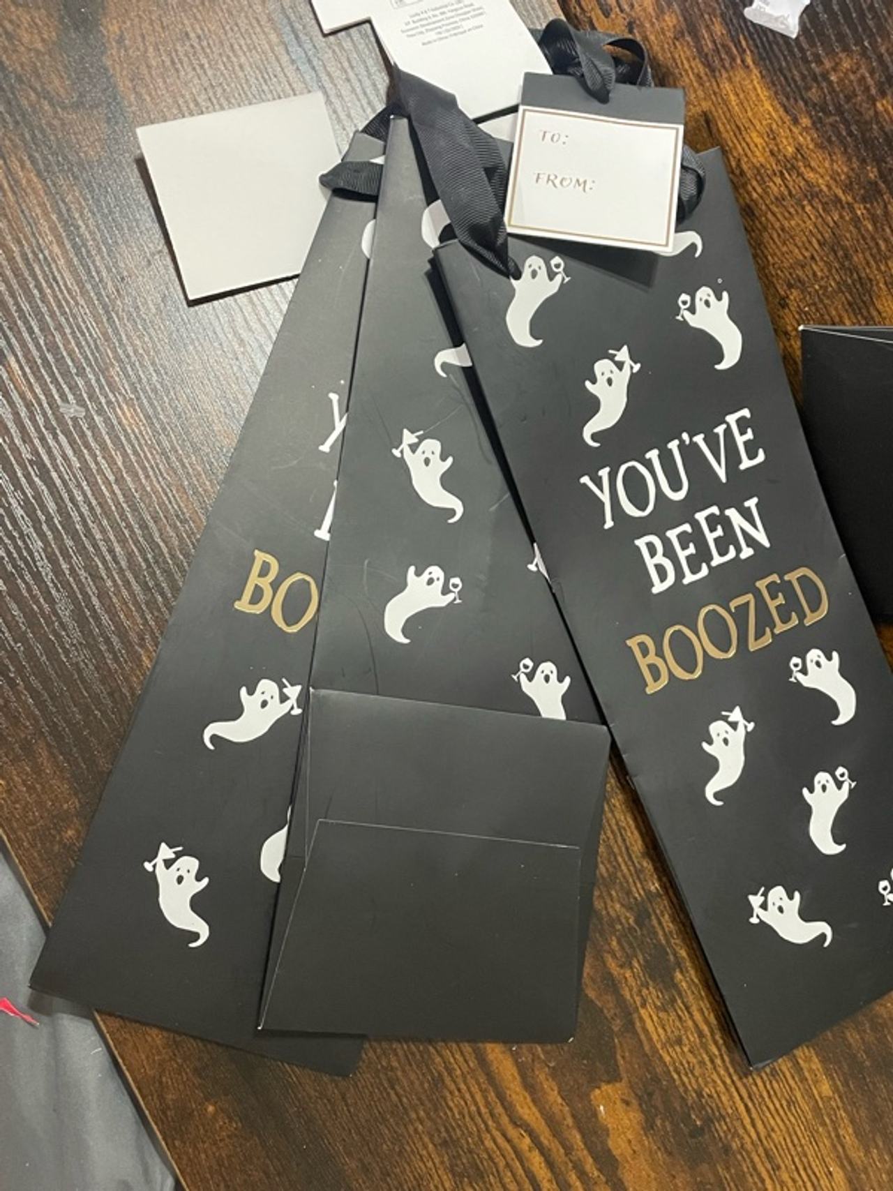You've Been Boozed Halloween Bottle Gift Tags