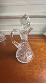 American Brilliant Cut Glass Cruet with Star Stopper - Image 6