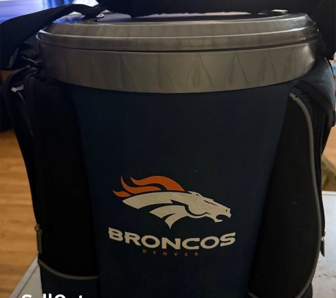 Denver Broncos Insulated Cooler with Lid & Shoulder Strap NFL