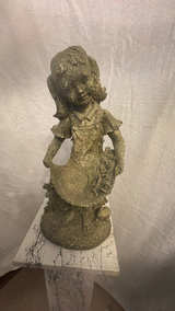 Concrete Garden Statue of Girl - Image 3