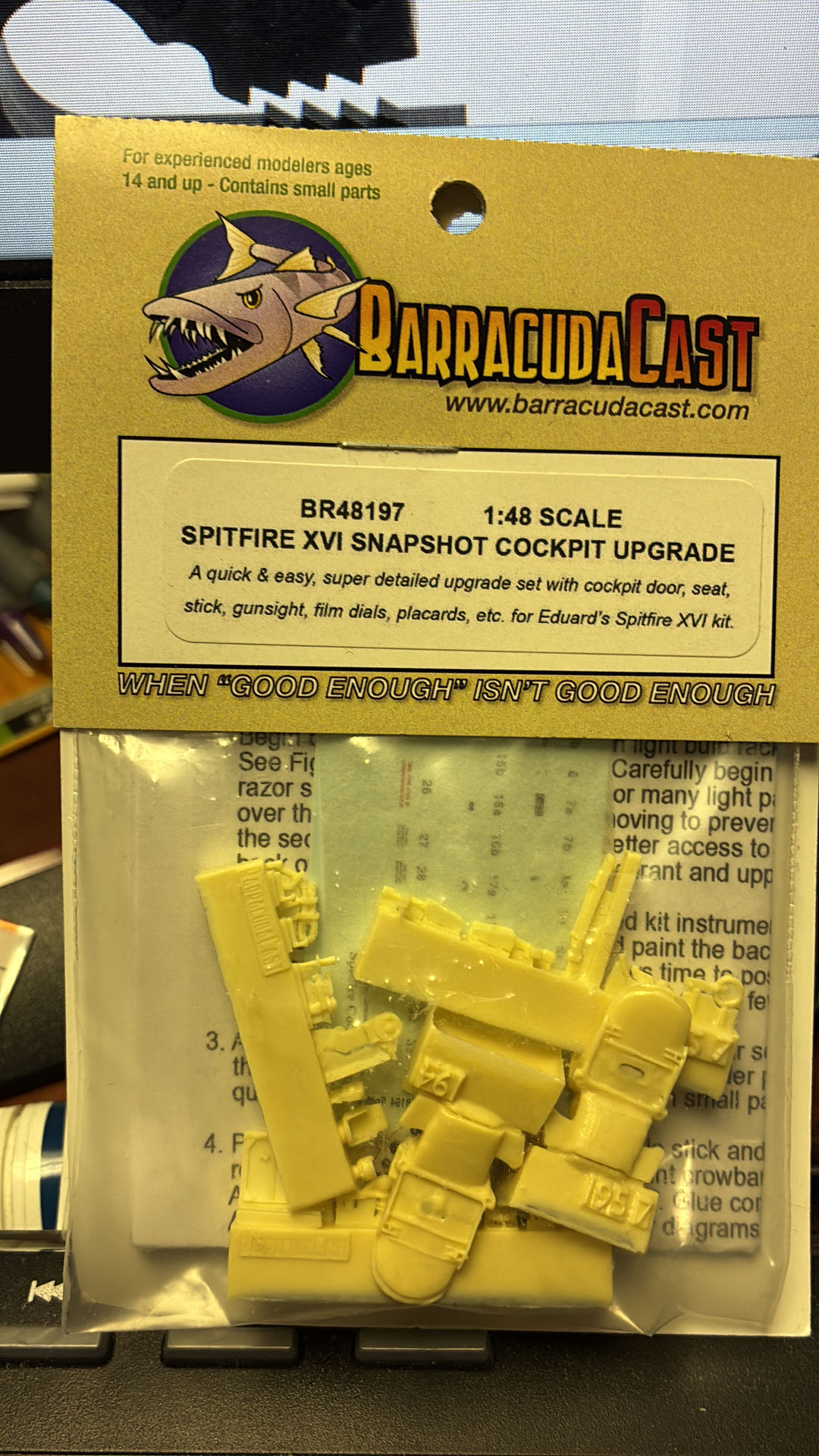 BarracudaCast 1:48 Spitfire XVI Snapshot Cockpit Upgrade