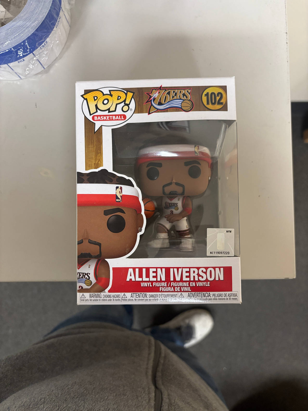 Funko Pop! Basketball: NBA - Allen Iverson (76ers Home) #102