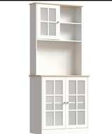 Kitchen Storage Hutch with Glass Doors - Image 1