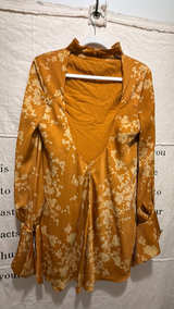 Free People Aries Floral Mini Dress Golden Combo: Medium - Image 2
