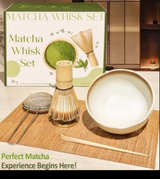 2- Artcome Japanese Matcha Tea Set 5-Piece Ceramic Bowl, Whisk & Scoop - Image 5