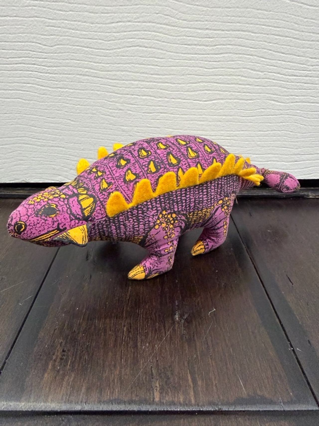 Applause Ankylosaurus Purple Plush Dinosaur 