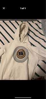 Supreme Chenille Applique Hoodie Brown - Image 1